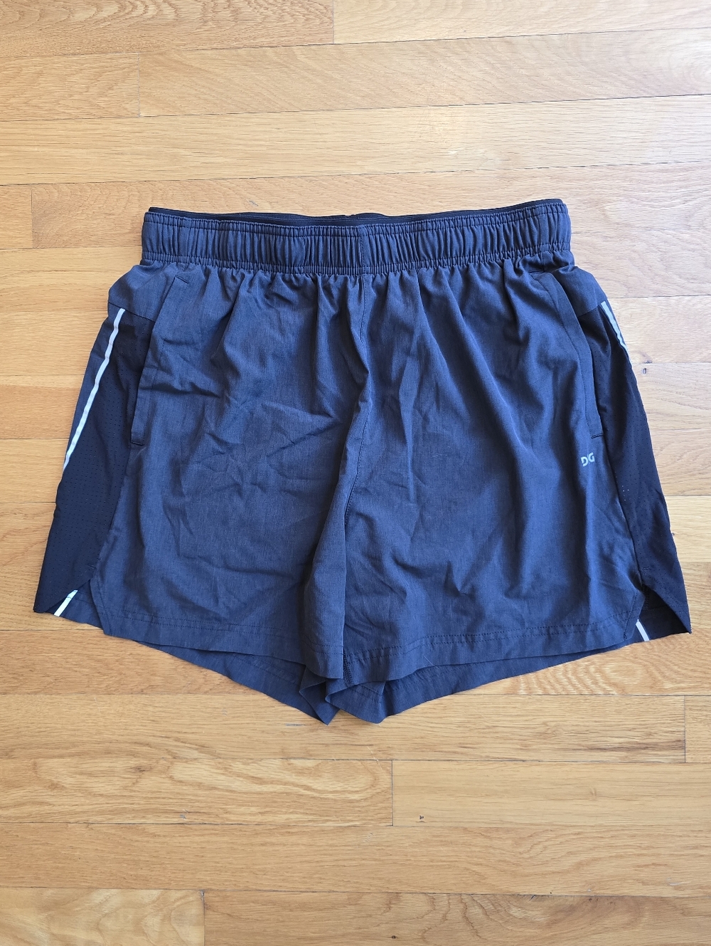 DSG Men's Stride Athletic Running Shorts with Built-In Brief | Charcoal | Medium